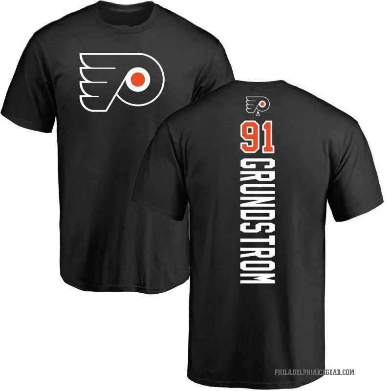 Carl Grundstrom Men's Black Philadelphia Flyers Backer T-Shirt -