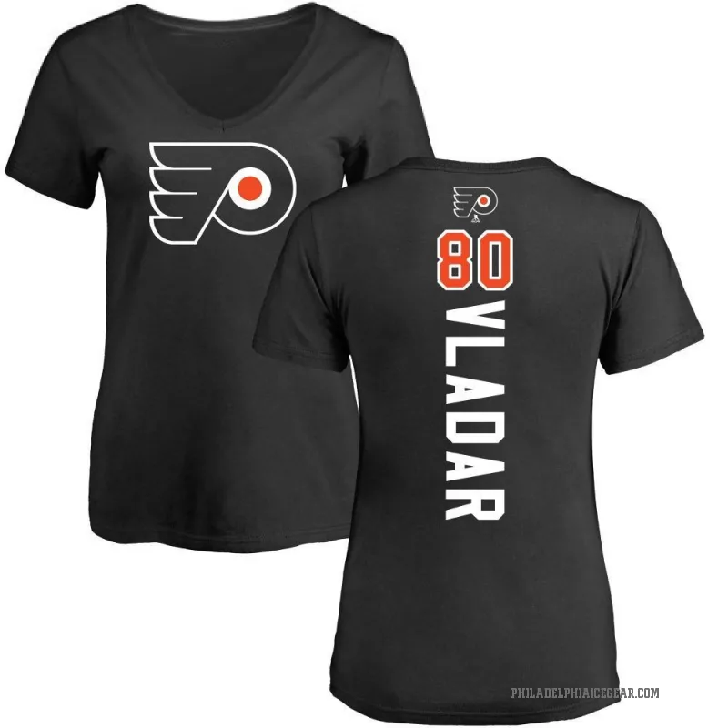Dan Vladar Women's Black Philadelphia Flyers Backer T-Shirt -