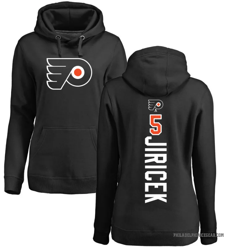 David Jiricek Women's Black Philadelphia Flyers Branded Backer Pullover Hoodie