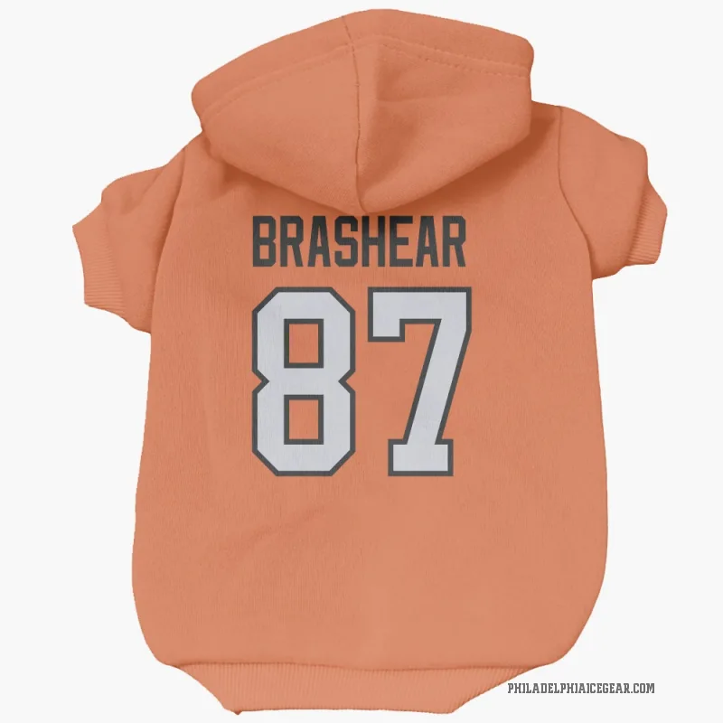 Donald Brashear Orange Philadelphia Flyers Cat & Dog Pet Hoodie