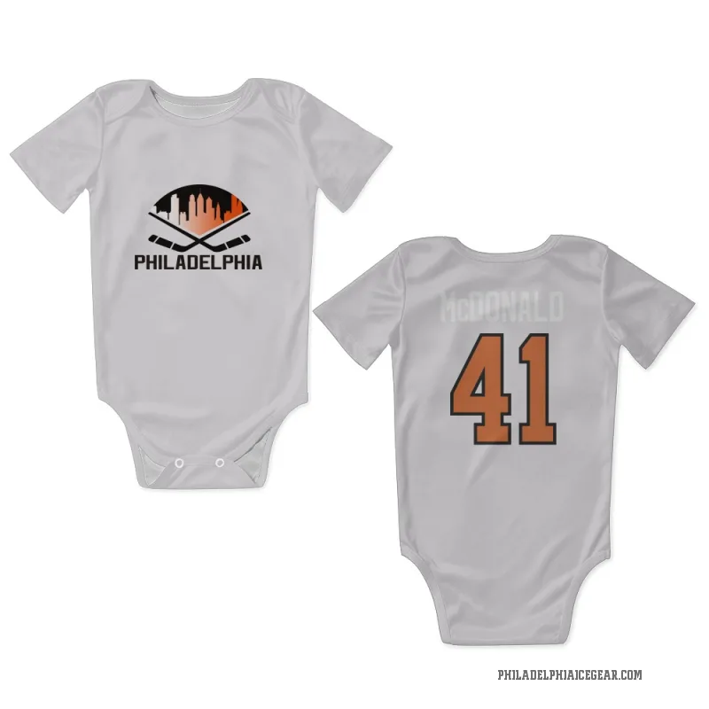 Hunter McDonald White Philadelphia Flyers Newborn & Infant Bodysuit
