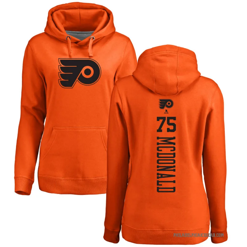 Hunter McDonald Women's Orange Philadelphia Flyers Branded One Color Backer Pullover Hoodie