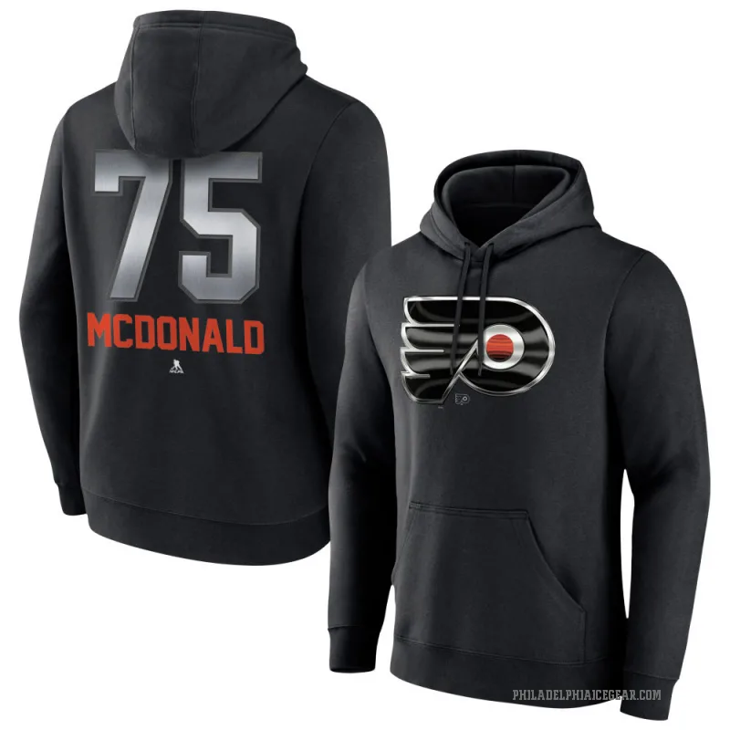 Hunter McDonald Youth Black Philadelphia Flyers Branded Midnight Mascot Logo Pullover Hoodie