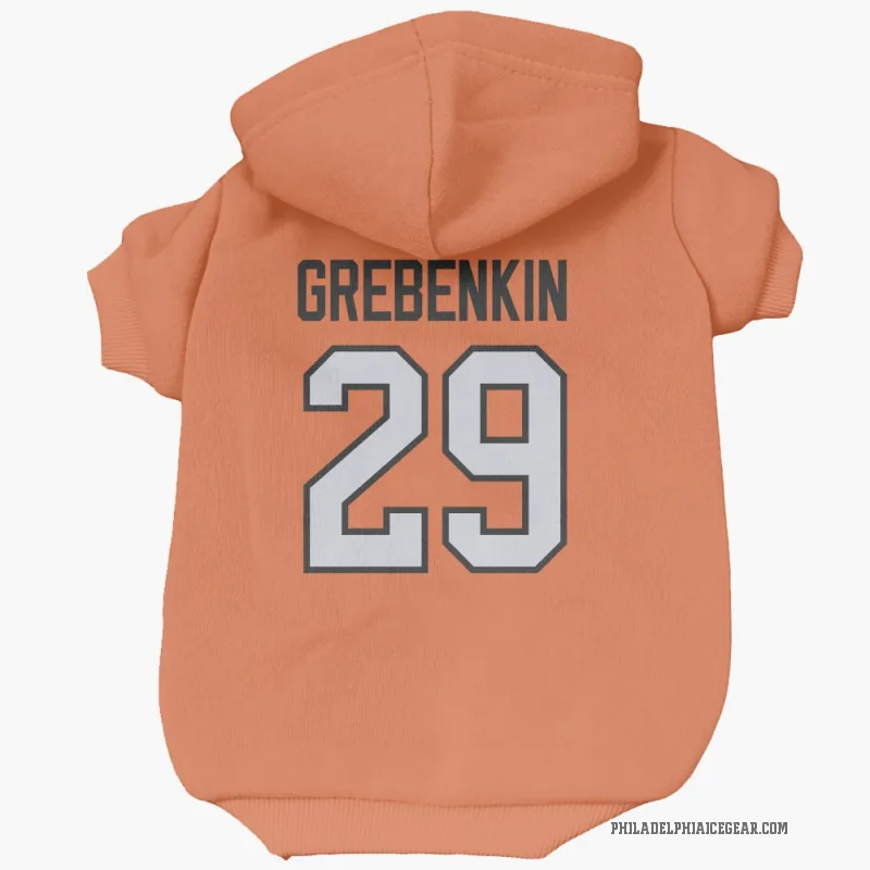Nikita Grebenkin  Orange Philadelphia Flyers  Cat & Dog Pet Hoodie