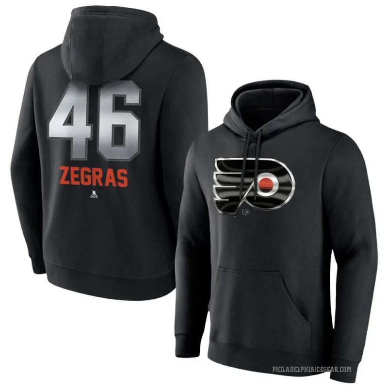 Trevor Zegras Youth Black Philadelphia Flyers Branded Midnight Mascot Logo Pullover Hoodie